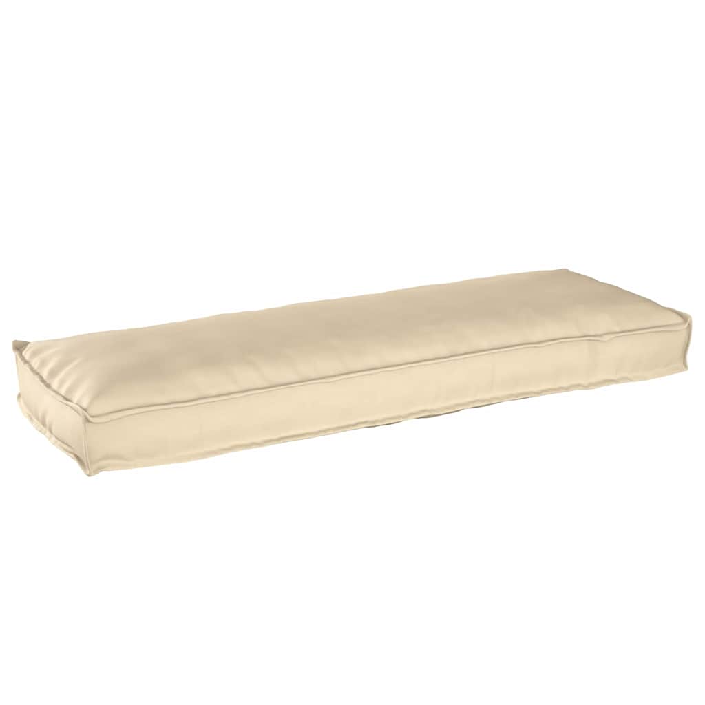 Pallet Cushion Set 2 pcs Beige 120 x 40 x 8 cm Oxford fabric